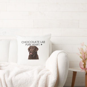 Chocolate Lab Reines Herz-Zierkissen Kissen