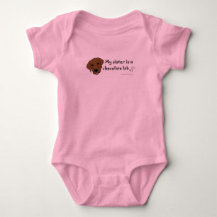 Chocolate-Labrador Baby Strampler
