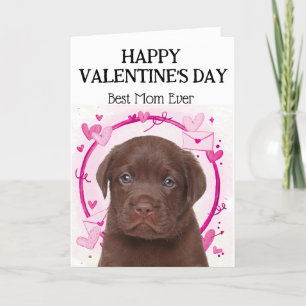 Chocolate Labrador Beste Mama Benutzerdefinierter  Feiertagskarte