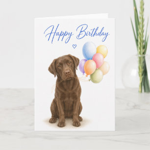 Chocolate-Labrador-Geburtstag Karte