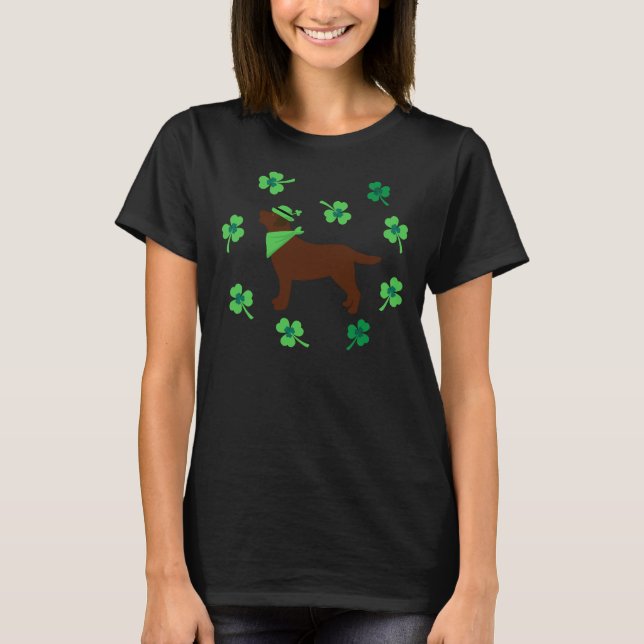 Chocolate Labrador Hat St Patrick S Day T-Shirt (Vorderseite)