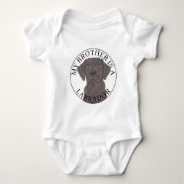 Chocolate-Labrador-Hund Baby Strampler