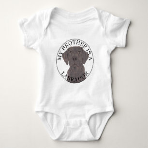 Chocolate-Labrador-Hund Baby Strampler