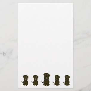 Chocolate-Labrador-Hund-Design Briefpapier