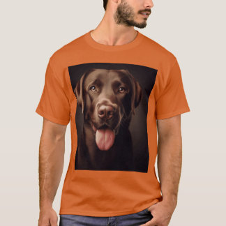 Chocolate-Labrador-Hund-Porträt Familie T-Shirt