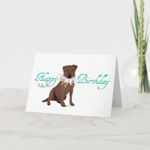 Chocolate Labrador Retriever Geburtstag Karte