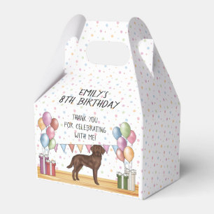 Chocolate Labrador Retriever Geburtstags Dankeschö Geschenkschachtel