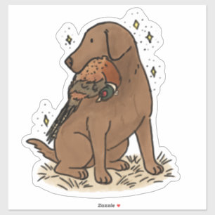 Chocolate Labrador Retriever Jagd Auto Aufkleber