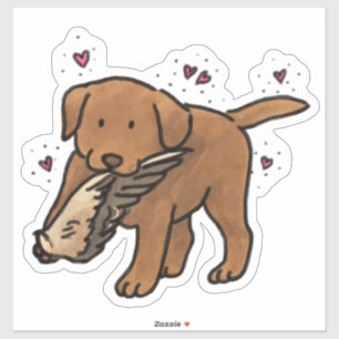 Chocolate Labrador Retriever Jagd Auto Aufkleber