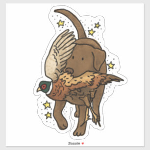 Chocolate Labrador Retriever Jagd Auto Aufkleber