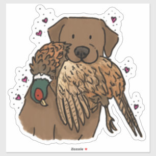 Chocolate Labrador Retriever Jagd Auto Aufkleber