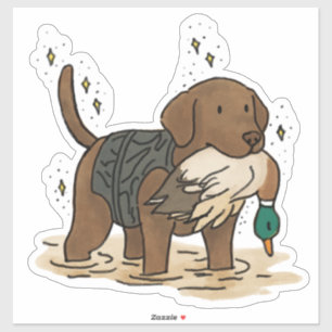 Chocolate Labrador Retriever Jagd Auto Aufkleber