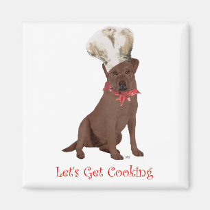 Chocolate Labrador Retriever Kochen Magnet