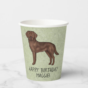 Chocolate Labrador Retriever Lab Alles Gute zum Ge Pappbecher