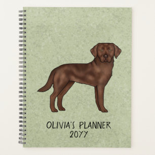 Chocolate Labrador Retriever Lab Benutzerdefiniert Planer