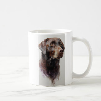 Chocolate labrador retriever watercolor kaffeetasse