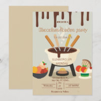 Chocolate-Liebhaber-Fondue-Party-Einladung