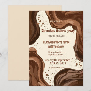 Chocolate-Liebhaber-Fondue-Party-Einladung Einladung