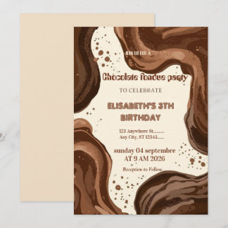 Chocolate-Liebhaber-Fondue-Party-Einladung Einladung