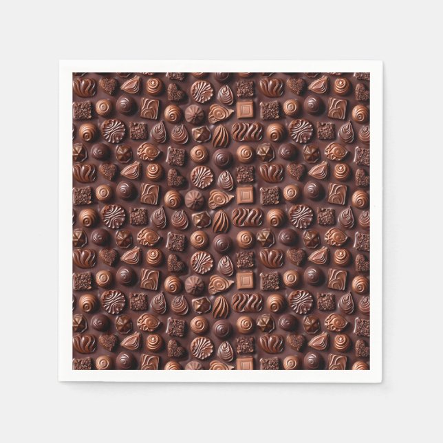 Chocolate Lover Sweet Cute Cozy Modern Food  Serviette (Vorderseite)