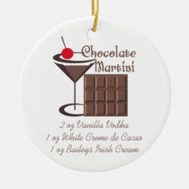 Chocolate Martini Keramik Ornament