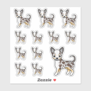 Chocolate Merle Glatthaar Chihuahua Hübsche Hunde Aufkleber