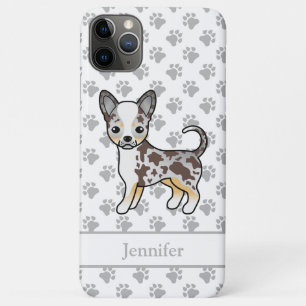 Chocolate Merle Smooth Coat Chihuahua Hund & Name Case-Mate iPhone Hülle