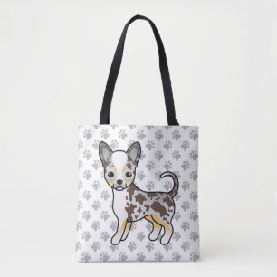 Chocolate Merle Smooth Coat Chihuahua Hund & Pfote Tasche