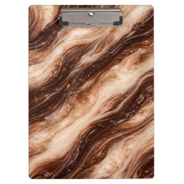 Chocolate Milkshake Marble Texture Klemmbrett