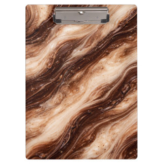 Chocolate Milkshake Marble Texture Klemmbrett