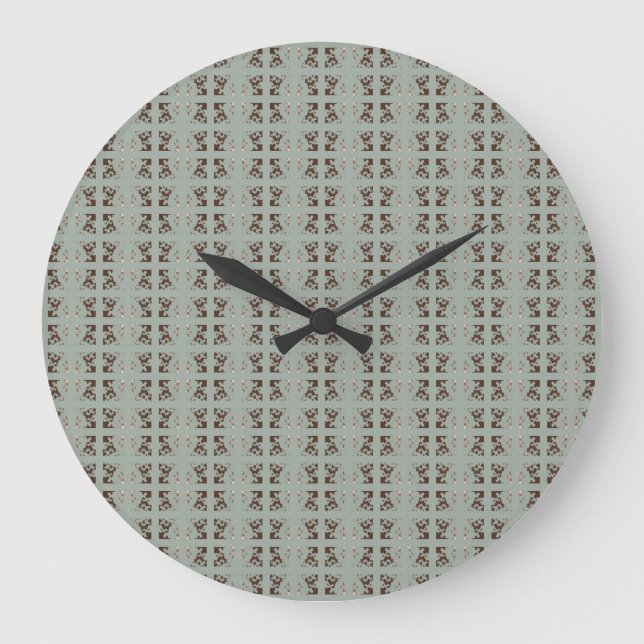 CHOCOLATE MINT acrylic wall clock  Große Wanduhr (Vorderseite)