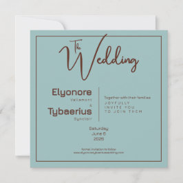 Chocolate Mood Minimal Wedding Invitation Karte