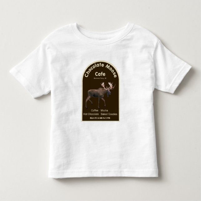 Chocolate Moose Café Kleinkind T-shirt (Vorderseite)