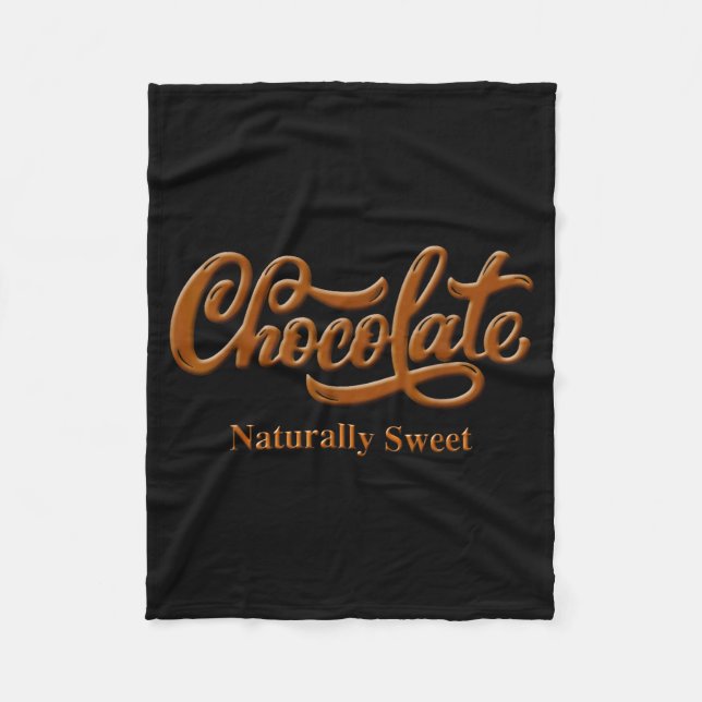 Chocolate Naturally Sweet Tee Proud-black Woman  Fleecedecke (Vorderseite)