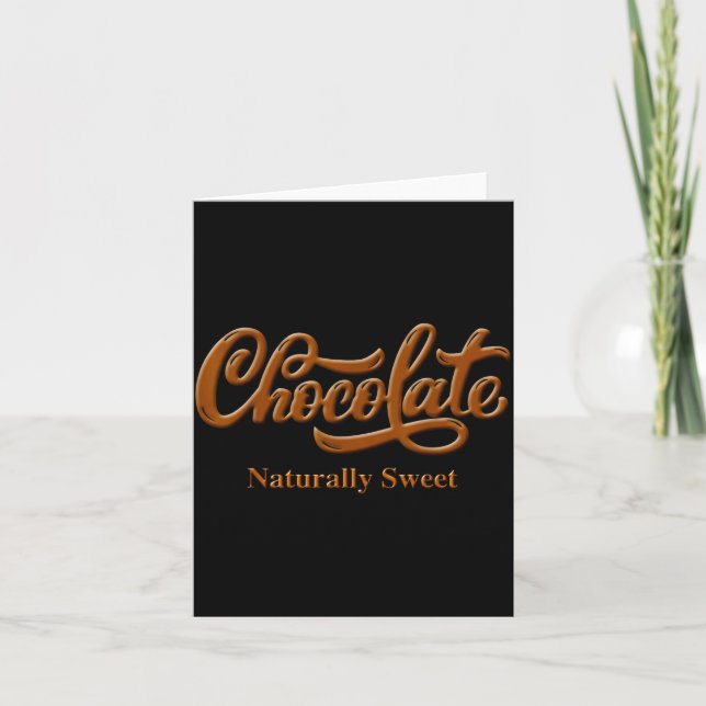 Chocolate Naturally Sweet Tee Proud-black Woman  Karte (Vorderseite)