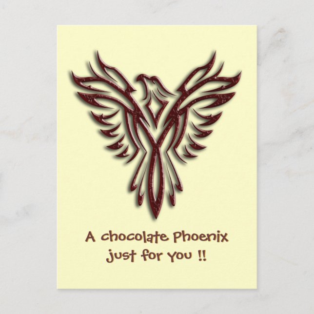 Chocolate Phoenix Postkarte (Vorderseite)