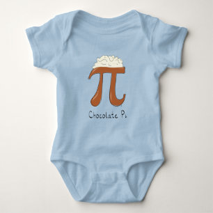 Chocolate Pi Day Symbol Math Lehrer Funny Baby Strampler