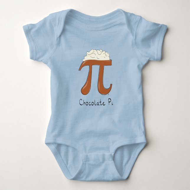Chocolate Pi Day Symbol Math Lehrer Funny Baby Strampler (Vorderseite)