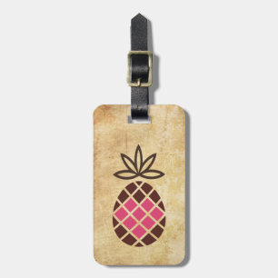 Chocolate Pineapple with Pink Heart Gepäckanhänger