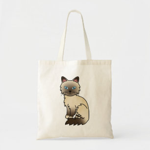 Chocolate Point Birman / Ragdoll Cartoon-Katze Tragetasche