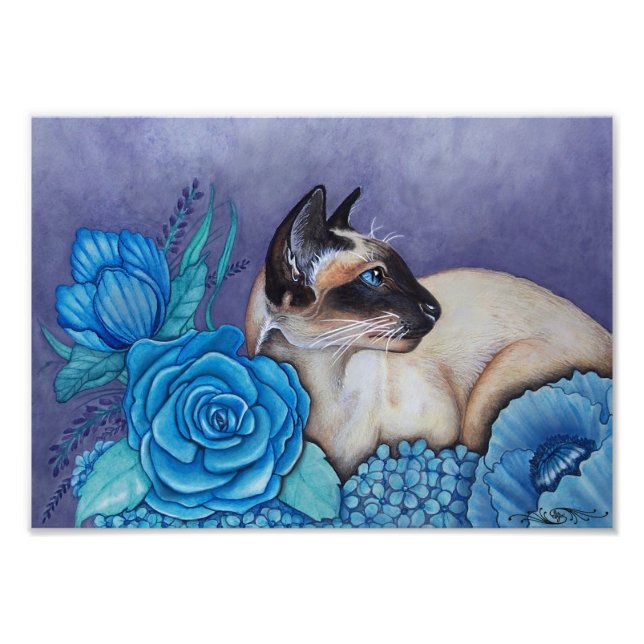 Chocolate Point Siamese Fotodruck (Vorne)