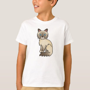 Chocolate Point Tabby Birma / Ragdoll Katze T-Shirt