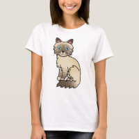 Chocolate Point Tabby Birman / Ragdoll Cartoon Cat