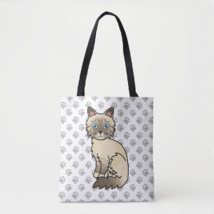 Chocolate Point Tabby Birman / Ragdoll Katze & Pfo Tasche