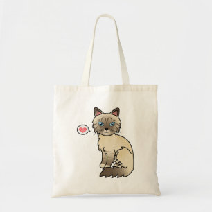 Chocolate Point Tabby Birman und Ragdoll Liebe Tragetasche