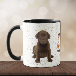 Chocolate Retriever Puppy Kisses Fix Alles Tasse