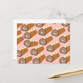 Chocolate Roll Cake Postkarte
