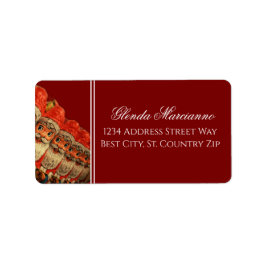 Chocolate Santa Whimsical Address Label  Adressaufkleber