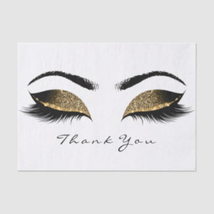 Chocolate Sepia Gold Glitzer Danke Eyes Lashes Seidenpapier