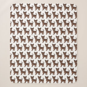 Chocolate Smooth Coat Chihuahua Süßer Hund Muster Sherpadecke